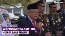 Jelang Pemilu 2024, Wapres Maruf Amin Minta ASN, TNI dan Polri Jaga Netralitas