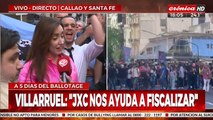 Victoria Villaruel y Ramiro Marra estuvieron en una caminata libertaria en Recoleta