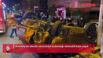 Kadıköy'de alkollü sürücünün kullandığı otomobil kaza yaptı