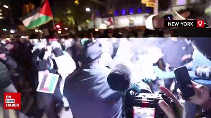 ABD'de yüzlerce kişi İsrail'in Filistin'e yönelik saldırılarını protesto etti