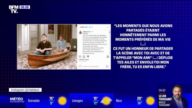 Friends : Matt LeBlanc et Courteney Cox rendent hommage à Matthew Perry