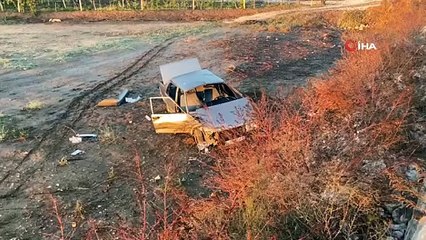 Şarampole düşen araçtaki 5 kişi yaralandı