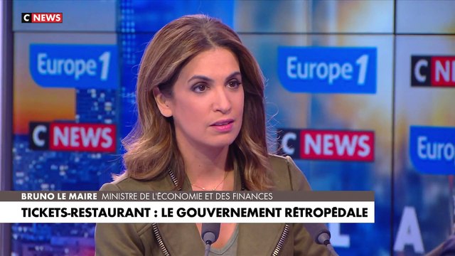 Le ministre de l’Economie et des Finances Bruno Le Maire envisage une pérennisation de l’utilisation des titres-restaurant pour les achats alimentaires, au-delà de 2024 - Regardez