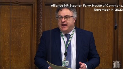 Stephen Farry MP on need for a ceasefire in Gaza, November 14, 2023