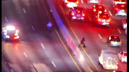 WARNING: There was a tense pursuit on the 5 freeway in East L.A.