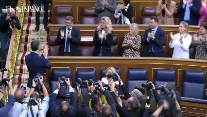 Así ha sido la entrada de Pedro Sánchez al hemiciclo momentos antes de que comience su investidura