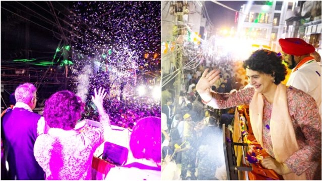 CG Election 2023: प्रियंका गांधी ने सड़क पर दिखाई ताकत, फूलों की बारिश के बीच रायपुर में किया रोड शो