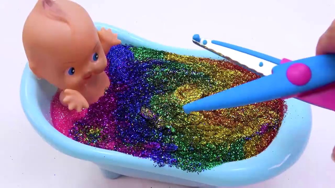 Satisfying Video l Mixing All Store Bought Slime Smoothie into Bathtub Baby ASMR #131 Bon Bon