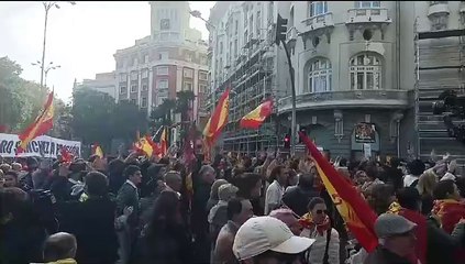 Crits de "Pedro Sánchez fill de puta" a la protesta en contra de l'amnistia