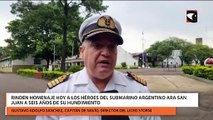 Rinden homenaje hoy a los héroes del Submarino argentino ARA San Juan a seis años de su hundimiento