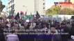 Demo Warga di Beirut Memprotes Dukungan Inggris Terhadap Agrasi Militer Israel