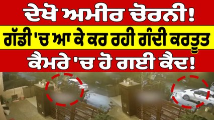 ਦੇਖੋ ਅਮੀਰ ਚੋਰਨੀ! ਗੱਡੀ 'ਚ ਆ ਕੇ ਕਰ ਰਹੀ ਗੰਦੀ ਕਰਤੂਤ, ਕੈਮਰੇ 'ਚ ਹੋ ਗਈ ਕੈਦ! |OneIndia Punjabi