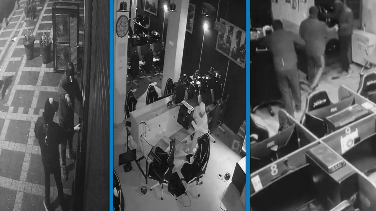 İstanbul’da internet kafelerden 400 bin liralık bilgisayar çalan hırsızlar kamerada