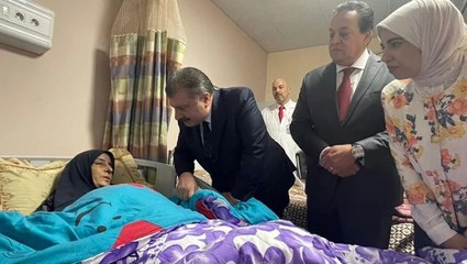Sağlık Bakanı Fahrettin Koca'nın, İsrail'in katliamından sağ çıkan kadınla diyaloğu duygulandırdı