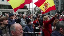 Protestas contra la amnistía y la investidura de Sánchez en los alrededores del Congreso