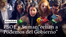 Irene Montero culpa a Pedro Sánchez y a Yolanda Díaz de 