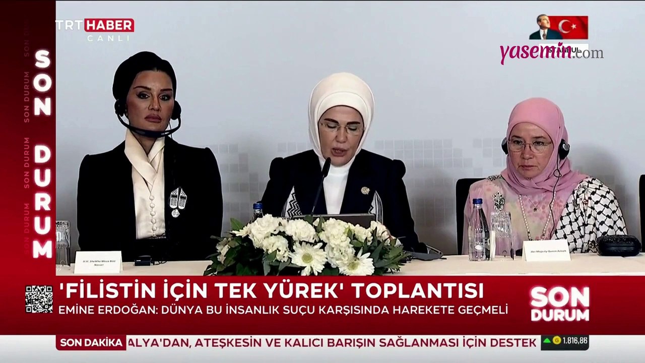 Emine Erdoğan ve lider eşlerinden Filistin için ortak çağrı!"Uluslararası hukukun ağır ihlali"