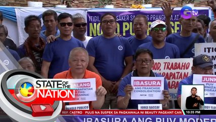 100,000 jeepney, inaasahang lalahok sa 3-araw na tigil-pasada ng grupong Piston simula Lunes | SONA