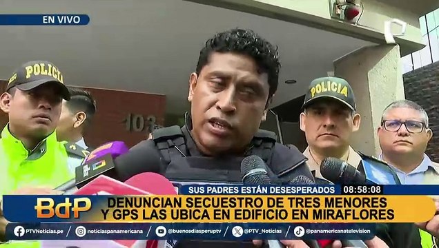 Denuncia secuestro de tres menores y GPS las ubicaría en un edificio de Miraflores
