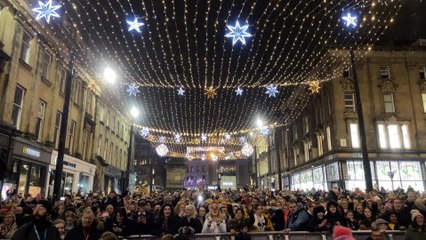 The Christmas lights have officially been switched on in Newcastle