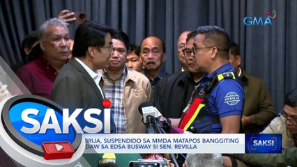 Bong Nebrija, suspendido sa MMDA matapos banggiting dumaan daw sa EDSA Busway si Sen. Revilla | Saksi