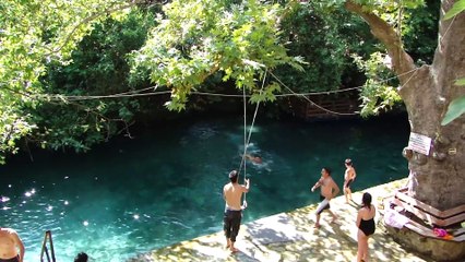 BUZ GİBİ SUYA SALINCAKTAN ATLAYANLAR