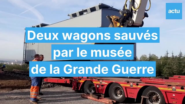 Des wagons de guerre sauvés de la destruction et exposés au musée de la Grande Guerre de Meaux