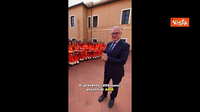 Gualtieri presenta 259 neoassunti Ama: ?Con voi la citt? far? un salto?