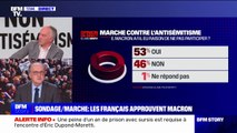 53% des Français pensent qu'Emmanuel Macron a eu raison de ne pas participer à la marche contre l'antisémitisme (sondage Elabe/BFMTV)