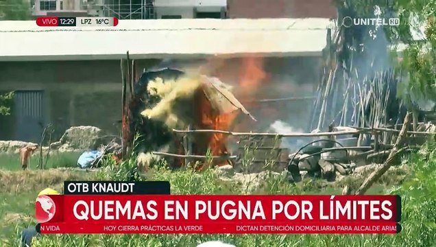 Conflicto por límites entre Colcapirhua y Tiquipaya acaba con incendio en una finca y una moto