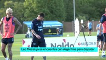 LEO MESSI entrena con ARGENTINA