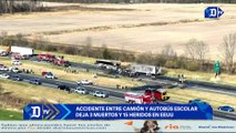 Accidente entre camión y autobús escolar deja 3 muertos y 15 heridos en EEUU | El Diario en 90 segundos