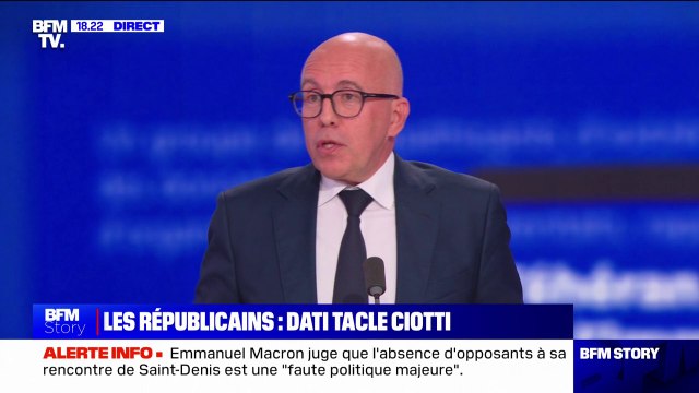 Projet de loi immigration: Éric Ciotti (président des Républicains) salue les amendements du Sénat mais reste gêné par l'article sur les régularisations
