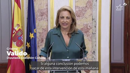 Cristina Valido habla tras el discurso de investidura de Pedro Sánchez