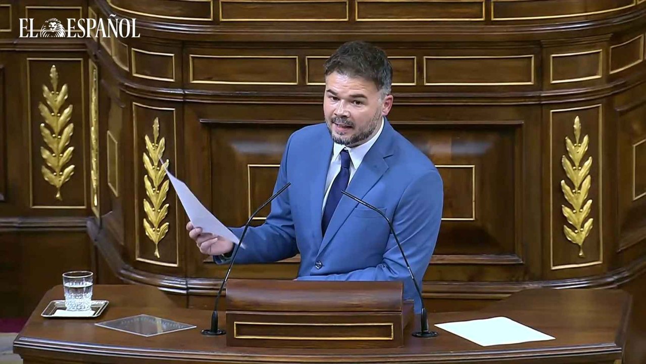 Rufián (ERC) repasa las veces que se ha dicho que "España se rompe" por los pactos con los nacionalistas catalanes