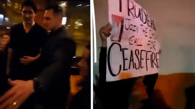 Hué par des manifestants pro-Palestine, Justin Trudeau quitte précipitamment son dîner au restaurant