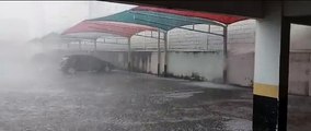 Chove granizo em Uberlândia mesmo com onda de calor