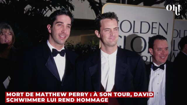 Mort de Matthew Perry : à son tour, David Schwimmer lui rend hommage