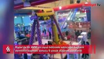 AVM'de korkunç olay! Salıncağın bağlantı demiri koptu: 5 çocuk yaralandı