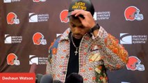 Browns Deshaun Watson Speaks With The Media After Injury News