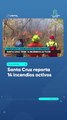 Santa Cruz reporta 14 incendios activos