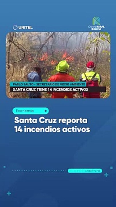 Santa Cruz reporta 14 incendios activos