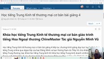 [ChineMaster] Học tiếng Trung Kinh tế Thương mại xuất nhập khẩu bài 4