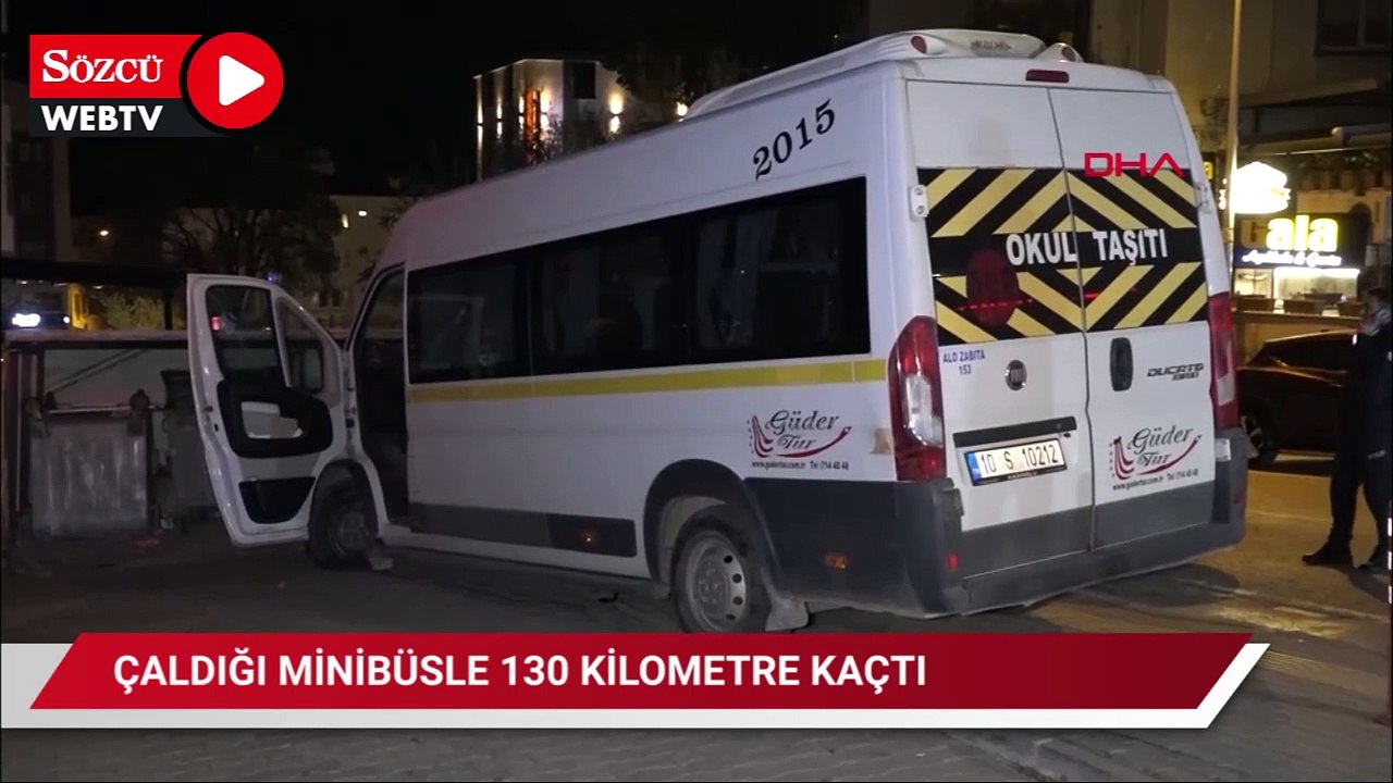 Çaldığı minibüsle 130 kilometre kaçan şüpheli tutuklandı