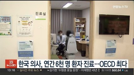 한국의사, 연간 6천명 진료…OECD 32개 회원국 중 최다