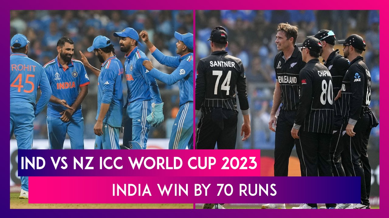 IND vs NZ ICC World Cup 2023 Semifinal Stat Highlights: India Beat New Zealand, Enter Final