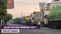 Jalur Pantura Rembang-Pati Macet Parah, Arus Kendaraan Surabaya ke Semarang Tersendat
