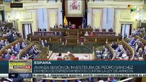 Congreso de España debate investidura de Pedro Sánchez