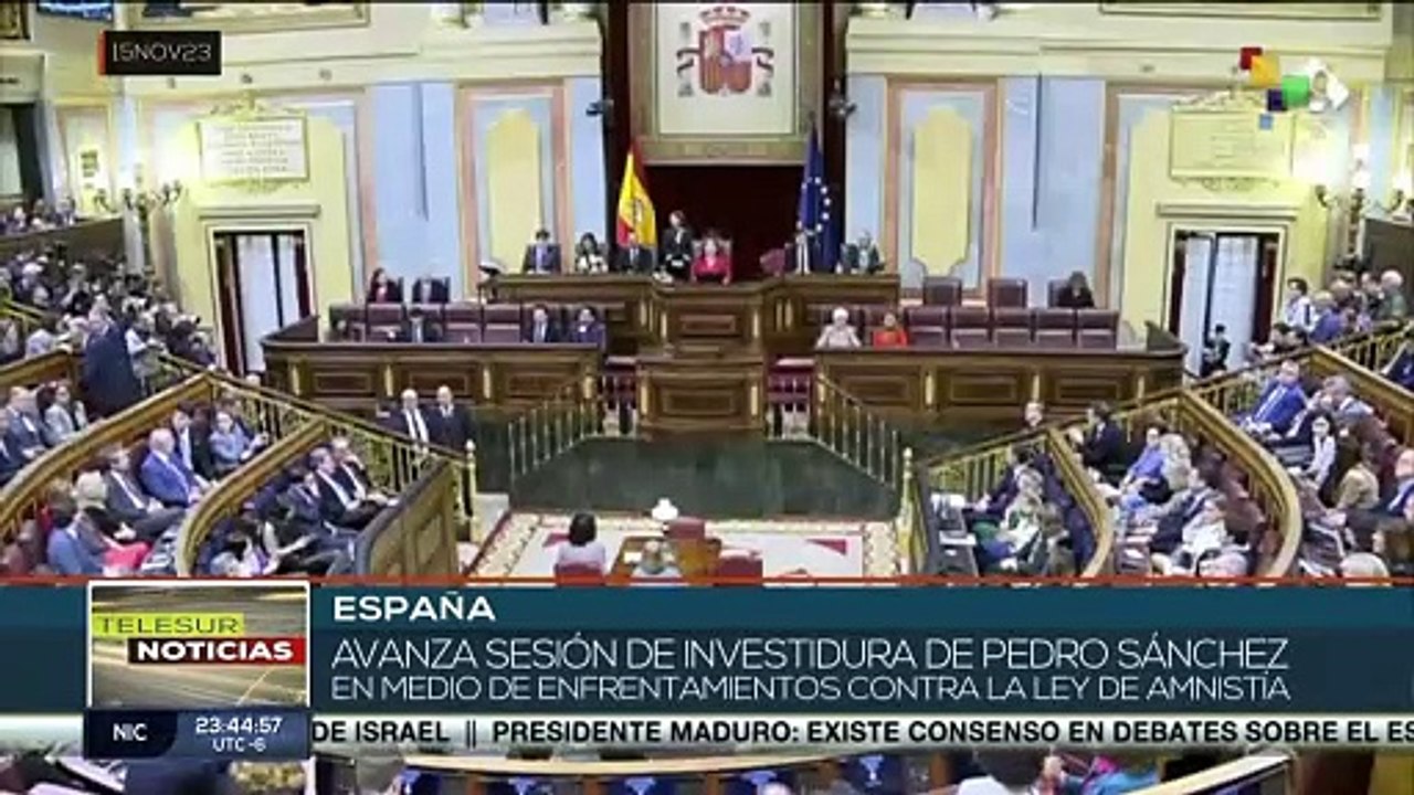 Congreso de España debate investidura de Pedro Sánchez
