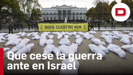 Sitúan cadáveres falsos ante la Casa Blanca para pedir el fin de la guerra